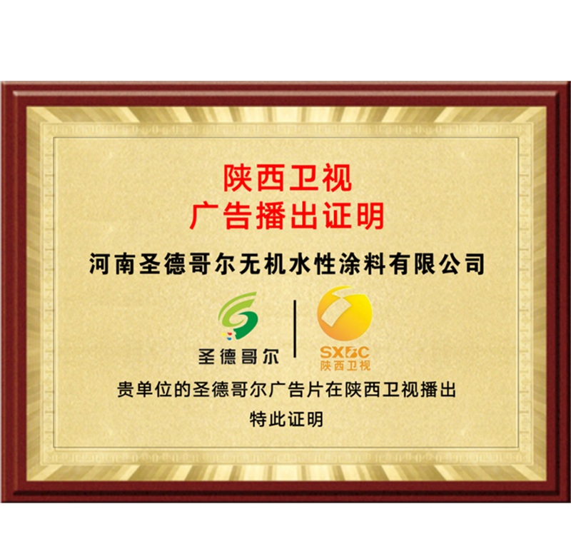 陜西衛視廣告播出證明